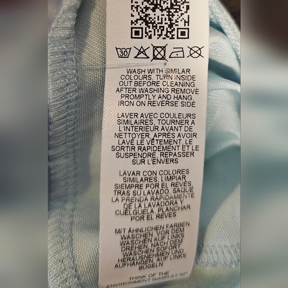 ASOS DESIGN Women's Cup Lace-Up Long Sleeve Mini Dress, Light Blue, Multiple Szs - Picture 12 of 13